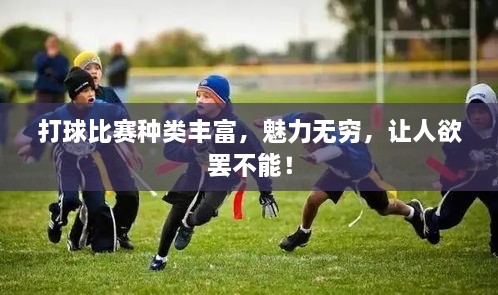 打球比賽種類豐富，魅力無(wú)窮，讓人欲罷不能！