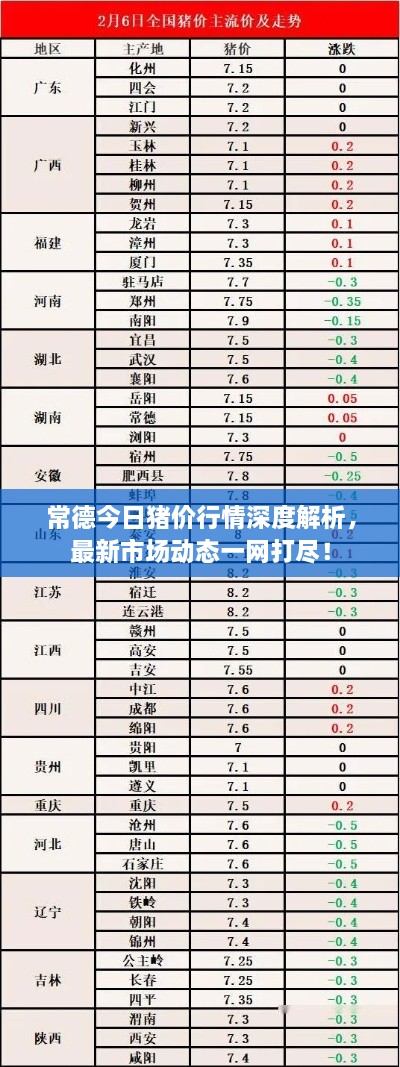 常德今日豬價行情深度解析，最新市場動態(tài)一網(wǎng)打盡！