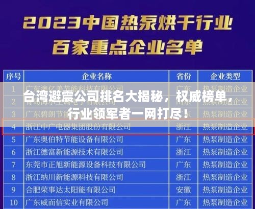 臺灣避震公司排名大揭秘，權(quán)威榜單，行業(yè)領(lǐng)軍者一網(wǎng)打盡！