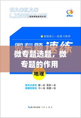 微專題選題，微專題的作用 