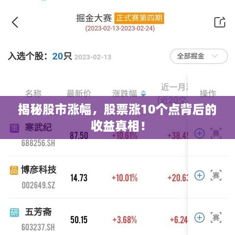 揭秘股市漲幅，股票漲10個點背后的收益真相！