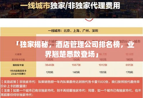 「獨家揭秘，酒店管理公司排名榜，業(yè)界翹楚悉數(shù)登場」