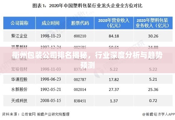 衢州包裝公司排名揭秘，行業(yè)深度分析與趨勢預(yù)測